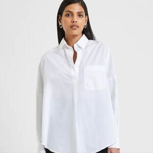 **Set of 3** Crisp Solid White Poplin Shirts